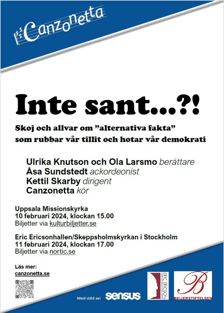 Inte sant...?! - körkonsert med Canzonetta